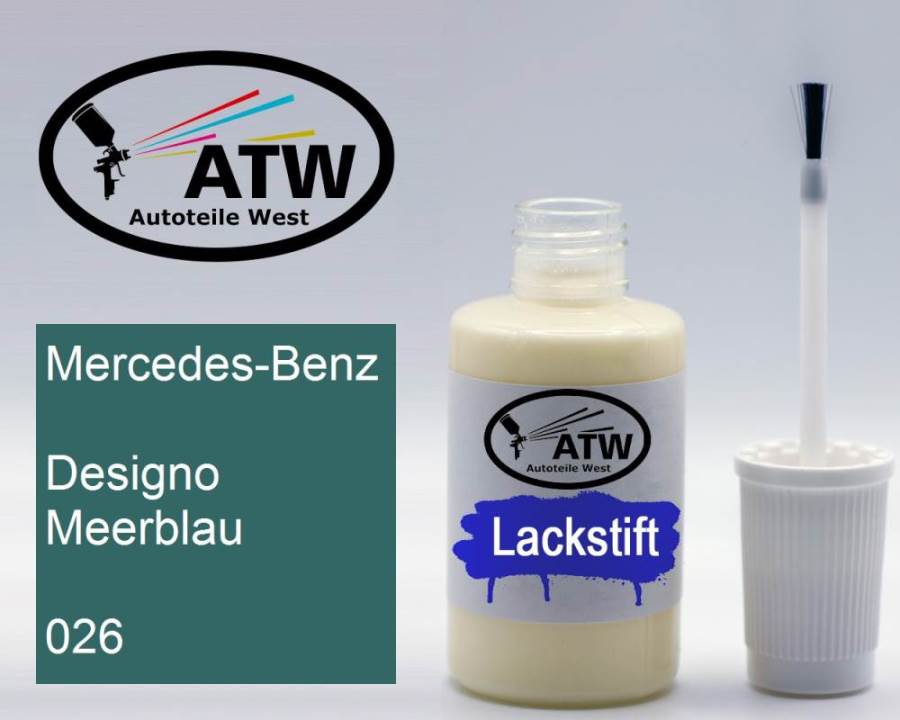 Mercedes-Benz, Designo Meerblau, 026: 20ml Lackstift, von ATW Autoteile West.